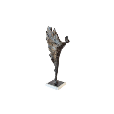 This 46x12x20cm dancing girl statue is a stunning piece of art. Made of high-quality marble, it adds an elegant touch to any room. The beautifully crafted details and intricate design make it a perfect addition to your collection.UNIQUE INTERIORS