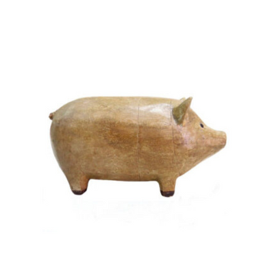 Add a touch of farm life to your space with Piggy. Made of durable materials, this charming deco piece brings a playful and whimsical ambiance to any area. Perfect for animal lovers, add a rustic touch to your home with Piggy.UNIQUE INTERIORS.