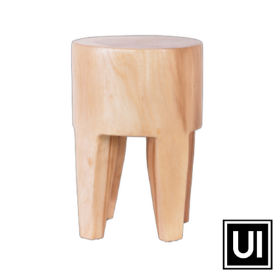 Wooden four legged stool natural 30 x 30 x 45cm these items are hand finished and some variations may occur unique interiors lifestyle 