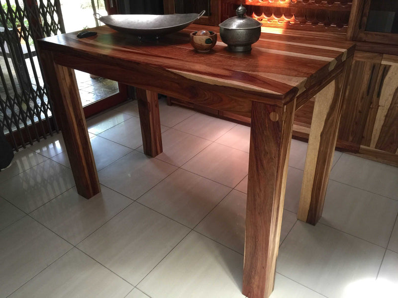 Kiaat Square Leg Bar table