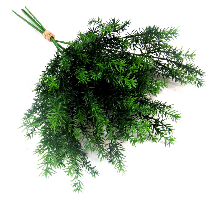 The Asparagus Fern Bunch features 65cm artificial stems designed for lasting beauty and easy maintenance. The realistic appearance is perfect for adding a touch of greenery to any space, without the hassle of watering or wilting. Transform your home or office into a vibrant oasis with this stunning asparagus fern bunch-UNIQUE INTERIORS