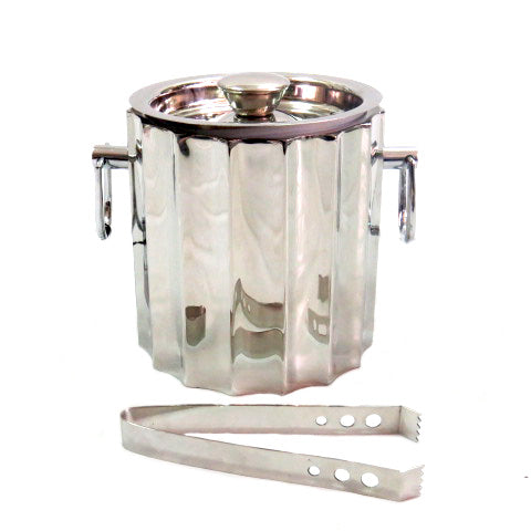 Elevate your entertaining game with the Artica Ice Bucket. Its softly rounded and mirror finish stainless steel design adds a touch of sophistication to any space. The double-walled construction and dimpled surface keep ice colder for longer. Complete the set with the included ice tongs for hassle-free serving-unique interiors