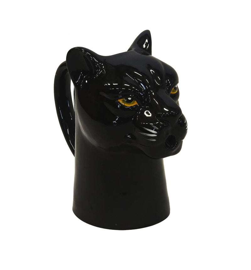 This ceramic black panther jug measures 20cm x 20cm, making it the perfect size for serving your favorite beverages. Crafted with precision and expertise, this jug is a stylish addition to any kitchen or dining room. Its sleek design adds a touch of elegance to any occasion-UNIQUE INTERIORS