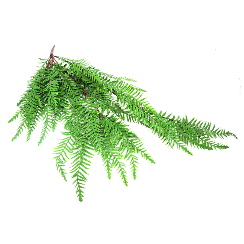 Expertly crafted, the Fernfall boasts a beautiful 74cm hanging fern plant with real touch for a lifelike look. Its stunning color and elegant form will add a touch of natural beauty to any space. Enjoy the benefits of a low-maintenance yet eye-catching piece of decor-UNIQUE INTERIORS