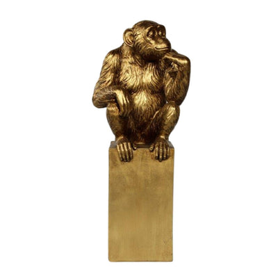 Needing a little joy in your home?  Look no further than this unique gold monkey.   This is the perfect gift for any home.  Size:  39X14X13CM unique interiors 