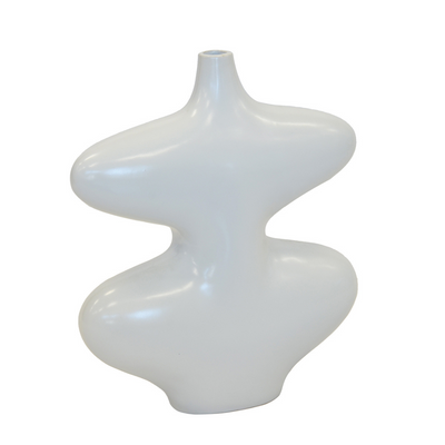 CERAMIC OKO VASE WHITE (34CM (H) X 28CM X 6CM) Expertly crafted, the Ceramic Oko Vase White is a sophisticated choice for any home décor. Made of high-quality ceramic, this vase stands at 34cm tall and measures 28cm in diameter with a depth of 6cm. Its sleek and minimal design adds a touch of elegance to any space.