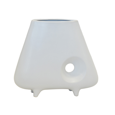 CERAMIC HOLE VASE WHITE (28CM (H) X 32CM) Add an elegant touch to any room with our Ceramic Hole Vase. Measuring 28cm in height and 32cm in diameter, this white vase features a unique hole design that adds visual interest to your home decor. Made from high-quality ceramic, it is durable and versatile for use with a variety of floral arrangements. Elevate your interior design with this stunning vase.