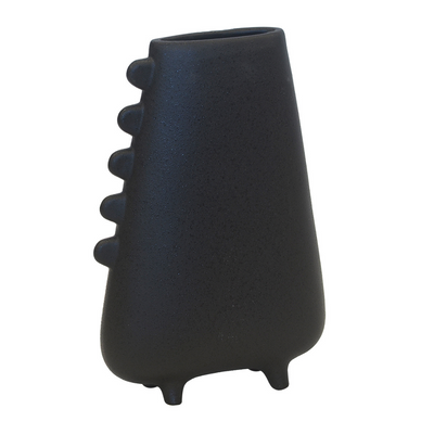 CERAMIC RUKU VASE BLACK (34CM (H) X 22CM) Expertly crafted from high-quality ceramic, this RUKU vase stands at 34cm, making it a stunning addition to any space. The sleek black finish adds a touch of sophistication, while its versatile 22cm width allows for a variety of floral arrangements. Elevate your home decor with this elegant and timeless piece.  Delivery 5 to 7 working days