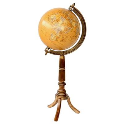 TALL WORLD GLOBE ON STAND 56X21CM Explore the world with the Tall World Globe on Stand. With a height of 56cm and a diameter of 21cm, this globe is the perfect size for any room. Made from durable materials and mounted on a sturdy stand, it's a long-lasting and educational addition to your home.  Delivery fee 5 to 7 working days