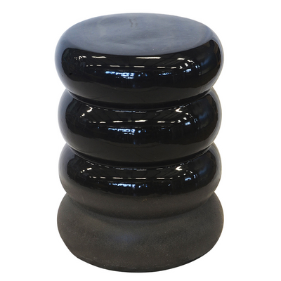 GARDEN STOOL CHUBBY BLACK 45CM (H) X 33CM (D)  Enhance your outdoor space with the modern and stylish Garden Stool Chubby Black. With a height of 45cm and a diameter of 33cm, this versatile piece can be used as a stool or side table, adding functionality and aesthetic appeal to your garden or patio. Made from durable material, it is suitable for both indoor and outdoor use.  Delivery 5 to 7 working days   