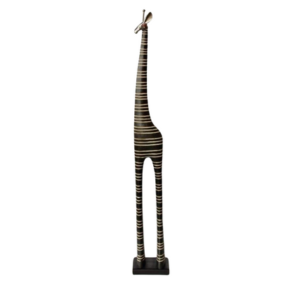 EXTRA LARGE GIRAFFE 90X14X11CM Expertly crafted in a massive 90x14x11cm size, this EXTRA LARGE GIRAFFE is a majestic addition to any space. Its impressive size makes it a stunning statement piece, while its realistic details bring life to any room. Perfect for animal lovers and collectors alike.  Delivery fee 5 to 7 working days