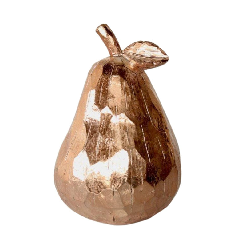 Large copper pear ornament 16x16cm