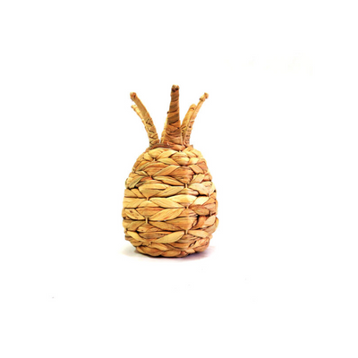 Made from chunky organic material, the Pineapple Pemba is a stunning decor piece. Handwoven onto a strong metal frame, it stands firmly at 27cm tall with a diameter of 18cm and circumference of 53cm. Its unique design and craftsmanship make for a one-of-a-kind addition to any home..UNIQUE INTERIORS.