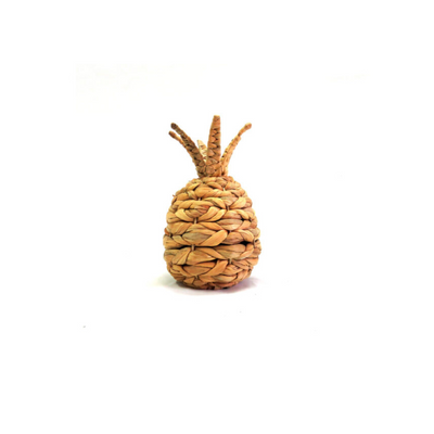 Crafted by hand with chunky organic material, Pineapple La Palma stands at 22cm tall and has a diameter of 15cm. Its sturdy frame and impressive circumference of 43cm make it a desirable addition to any space. Its stunning design and sturdy construction make it a perfect display piece.UNIQUE INTERIORS.