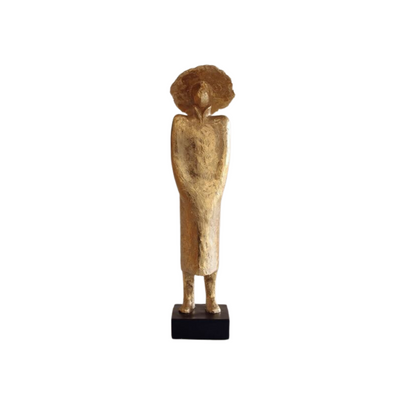 This exquisite Gold Resin Lady Ornament is a classic piece of art, crafted from high-quality resin and shining in a delicate gold sheen. Perfect for adding a touch of sophistication and luxury to any home, this 44cm x 11cm ornament is the definition of elegance and style. Delivery 5 - 7 working days