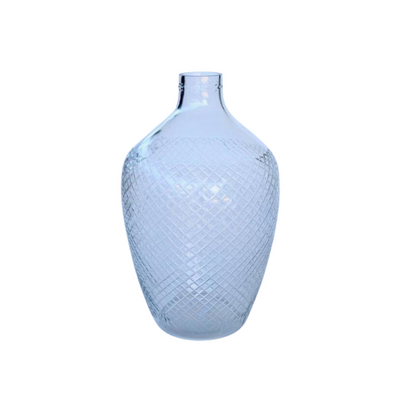Extra large diamond etched cutout glass jar 48X28cm This elegant and practical jar features diamond-cutout that creates a subtle light effect, adding style and sophistication to any setting. Delivery 5 - 7 working days