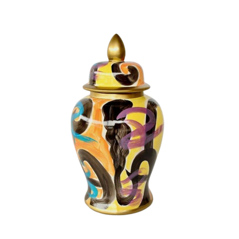 This exquisite multi-colour ginger jar is an absolute must-have for any home - don&
