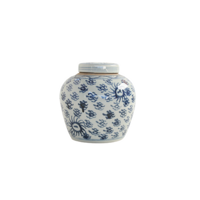    Add timeless elegance to your home décor with this Small Blue Ginger Jar 24X21. Classic and sophisticated, its subtle hint of color will be a conversation starter that will never go out of style. The perfect size to be a centerpiece in any room or an accent decoration, its timeless design offers endless styling options. Don't miss out - bring this essential piece to your home today!      Delivery 5 - 7 working days