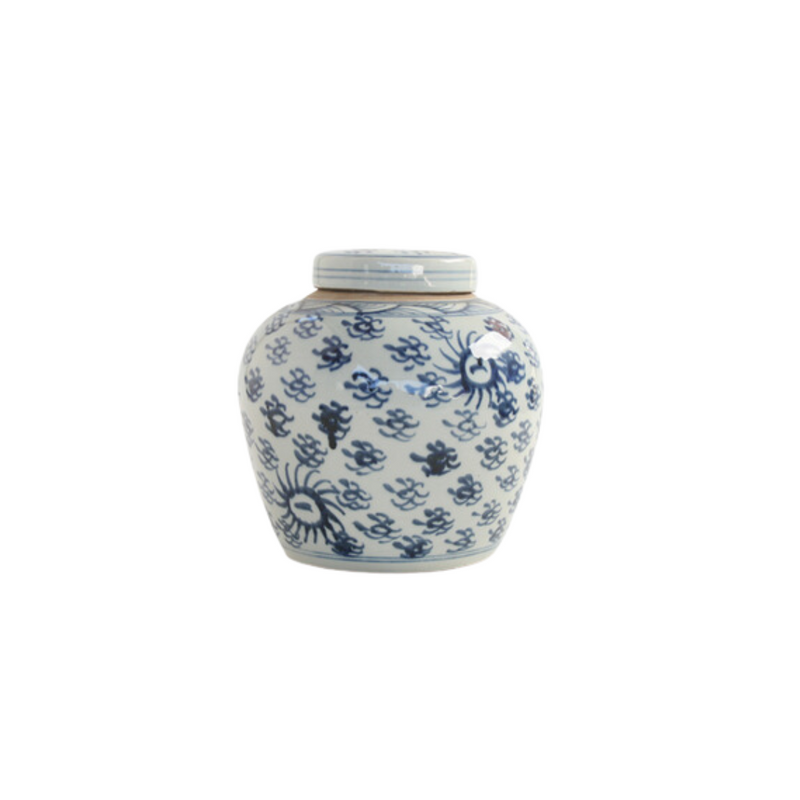    Add timeless elegance to your home décor with this Small Blue Ginger Jar 24X21. Classic and sophisticated, its subtle hint of color will be a conversation starter that will never go out of style. The perfect size to be a centerpiece in any room or an accent decoration, its timeless design offers endless styling options. Don&