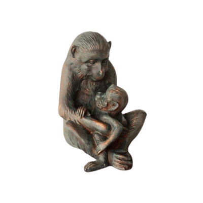 Bring a touch of classic fun to any space with this 21X15CM ceramic monkey with baby statue.     Delivery 5 - 7 working days