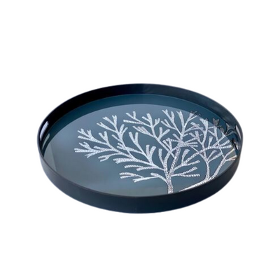 Adorn your living space with this Large Blue and Black Twig Design Tray, perfect for adding a touch of nature-inspired elegance. 6X61.5cm will ensure no style is left behind. How will you express yourself with this unique and eye-catching piece? The possibilities are endless! Delivery 5 - 7 working days
