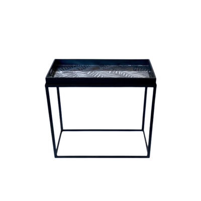 Adorn your living space with this statement piece: Black Leaf Gold and Silver Side Table Tray 69X66X32cm. Its metallic sparkle adds dynamic energy and sophistication to any decor. Take a risk, step outside the box, and enjoy a look of modern luxury. Be bold! Delivery 5 - 7 working days