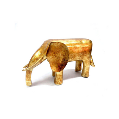 Discover the elegant design of the Hendrix sculpture. Measuring 22cm x 8.5cm x 12.4cm, this beautiful modern gold elephant is the perfect addition to your home decor. With its sleek lines and luxurious finish, it is sure to add a touch of sophistication to any space.UNIQUE INTERIORS.