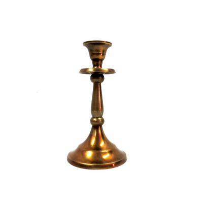 Elevate your home decor with our Candle Stand Brass Small. Made from copper, this elegant stand holds tealight candles and adds a touch of sophistication to any occasion. Its craftsmanship and size make it a must-have addition to your space, measuring 19x10.5x5 inches. UNIQUE INTERIORS