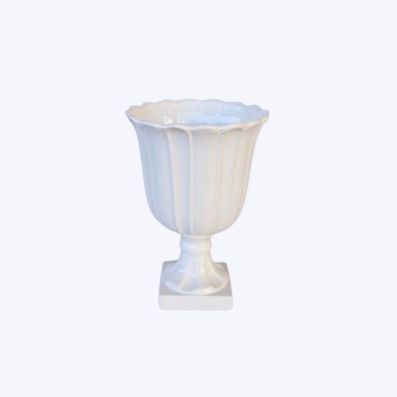 <p>Large White Vase or Urn 40X27CM</p> <p>This Large White Vase or Urn 40X27CM, is versatile and elegant. Perfect for displaying flowers or as a stand-alone piece, it adds a touch of sophistication to any room. Crafted with high-quality materials, it is durable and timeless. <span style="font-size: 0.875rem;">Display your favorite flowers or use it as a standalone statement piece. The possibilities are endless.Unique Interiors.