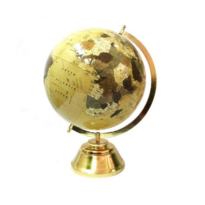 World Globe  Explore the world with our World Globe. With detailed cartography and accurate geography, you can discover new cultures and expand your knowledge effortlessly. The perfect addition to any home, office, or classroom, this globe is both beautiful and educational. Start your journey today. Unique Interiors