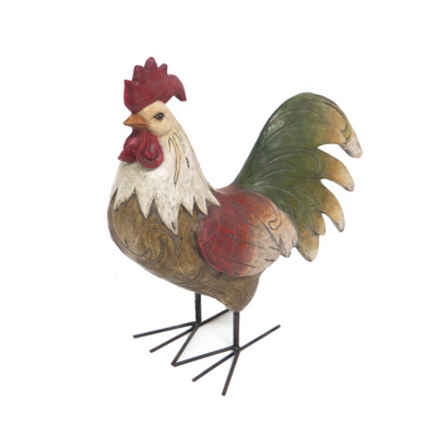 Introducing Rory Rooster, the majestic 32cm tall handpainted rooster that reigns over the chicken coop. With its stunning design and impressive size, this rooster will add a touch of grandeur to any space. A must-have for any farm or animal lover.UNIQUE INTERIORS.