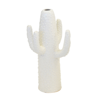 Ceramic cactus vase green medium  Size  40CM (H) X 20CM (W)  Ceramic porcelain decor   This eye-catching ceramic cactus vase will make a statement in any room. It stands 40CM (H) by 20CM (W), and is crafted with ceramic porcelain for durability and style. Perfect for adding a unique touch to your decor.