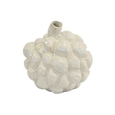 This ceramic garlic votive is large, measuring 20CM (H) X 20CM (D). Crafted of ceramic porcelain, this decor item is a unique addition to any interior.  Ceramic garlic votive large  Size  20CM (H) X 20CM (D)  Ceramic porcelain decor   Unique Interiors