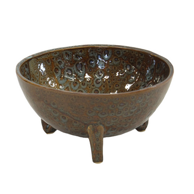 Ceramic Leopards Footed Bowl  12H X 22D  Ceramic Pots Interior Decor   Unique Interiors  This 12 cm high and 22 cm deep Ceramic Leopard Footed Bowl is an ideal addition to any home interior. It is perfect for adding an element of uniqueness to your decoration scheme.