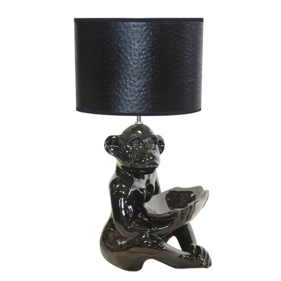Measuring 44cm in height, 36cm in width, and 32cm in depth, the Ceramic Monkey lamp is the perfect addition to any unique interior lifestyle.  Ceramic Monkey lamp excluding shade  Size  44CM (H) X 36CM (W) X 32CM(D)  unique interiors lifestyle 