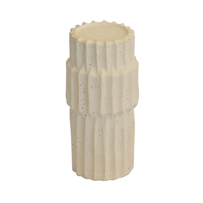 This ceramic pillar candle holder adds a stylish touch to any room. Crafted from ceramic porcelain, it has a unique, eye-catching design and can hold candles 26 cm in height and 12 cm in diameter. Add a special touch to your interior decor with this beautiful candle holder. Ceramic pillar candle holder small  Size  26CM (H) X 12CM (D)  Ceramic porcelain decor planter pot.  Unique Interiors