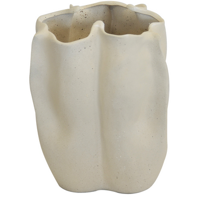 This ceramic sculpture vase large is ideal for brightening up your interiors. Made of ceramic porcelain, it has a delicate and unique design with a height of 34 cm and diameter of 30 cm. Add a touch of elegance to your space with this exquisite vase. Ceramic sculpture vase large  Size  34CM (H) X 30CM (D)  Ceramic porcelain decor planter pot.  Unique Interiors