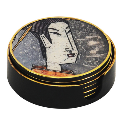 Discover the art of style with these beautiful coaster sets. Each set includes 6 coasters that feature intricate geisha girl artwork in a classic grey colour scheme. Ideal for any home or office, these coasters are designed to last and make a perfect addition to your decor.  Round 10cm  Unique Interiors 