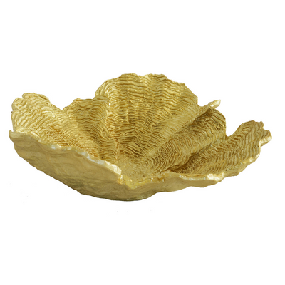 The Coral Flower plate gold offers an exceptional aesthetic to enhance any interior space.  Coral Flower plate gold  Unique Interiors