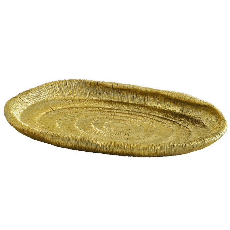 The Coral Platter Gold is a unique addition to any interior. Made with high-quality materials, this 35cm x 22cm sculpture platter is an eye-catching and luxurious piece. Perfect for any room, it adds a warm and inviting touch to your home.  Coral platter gold   Size  35CM X 22CM  Coral Sculpture Platter  Unique Interiors