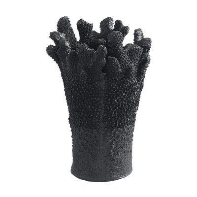 Our Coral Vase Black Large provides a unique decor item to any room. Featuring a generous size of 42CM (H) X 32CM (D), it is sure to draw attention from visitors. Its sleek black color and unique coral design create a truly eye-catching item. Add one to your home today and enjoy a timeless piece of decor.  Coral Vase Black Large   Size  42CM (H) X 32CM (D)  Unique Interiors