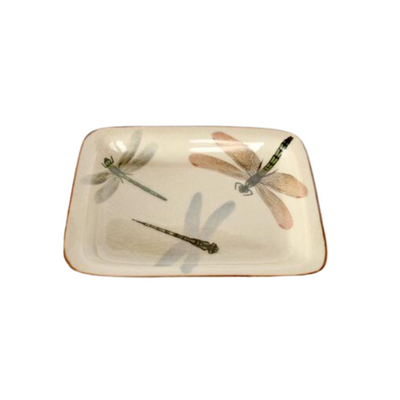 This Dragonfly Small Plate is the perfect addition to your home decor. It is designed with unique interiors and measures 14 x 11cm, perfect for displaying small items. Add a touch of style to any room with this creative and modern design.  Delivery 5 - 7 working days