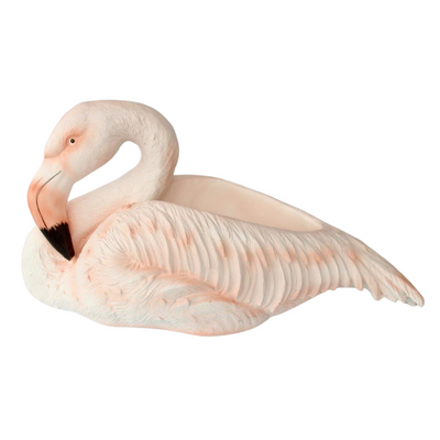 Bring a touch of joy to your living space with this distinct flamingo bowl. This one-of-a-kind item is the ideal offering for any house. Measuring 39X76X35CM, this stunning piece of decor will bring a special touch to your home.  Delivery 5 - 7 working days