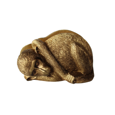 Gold monkey napkin holder measures 9x15 cm in size.  A must have for any home.   Delivery 5 - 7 working days