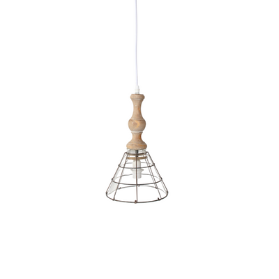 This stylish hanging glass shade wood fitting light fixture of 32X19CM dimensions imparts a warm and inviting ambiance to any home.  Delivery 5 - 7 working days