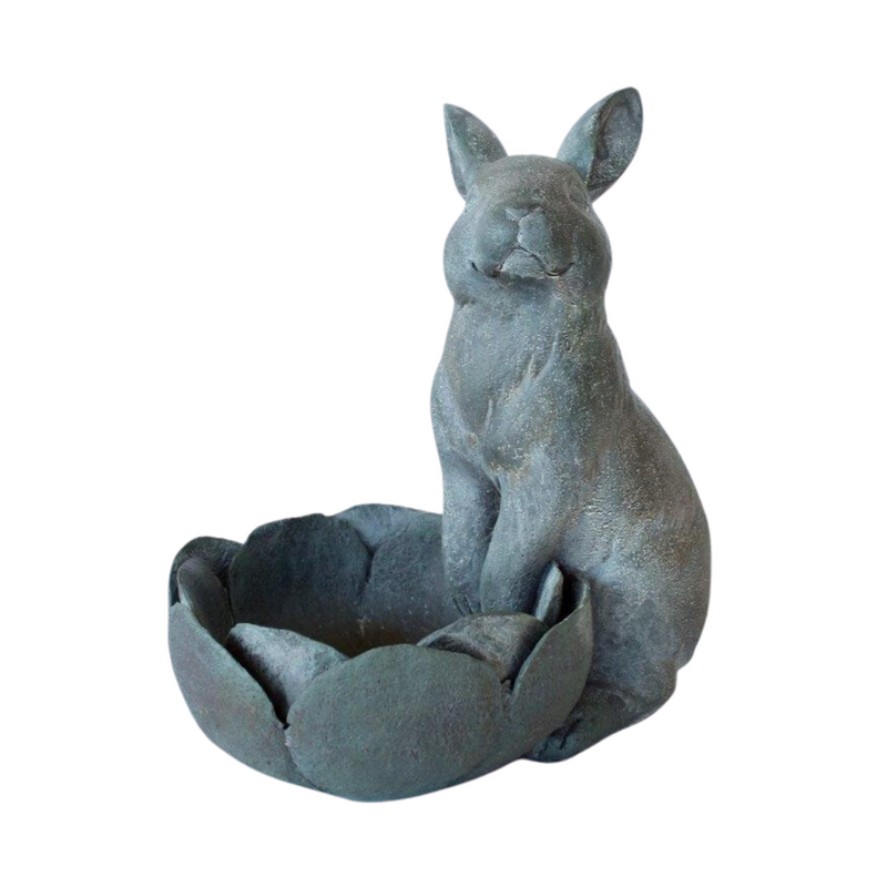 This 27x24x17cm green rabbit flower pot is a great way to add warmth and color to any home. Made of durable material, it&