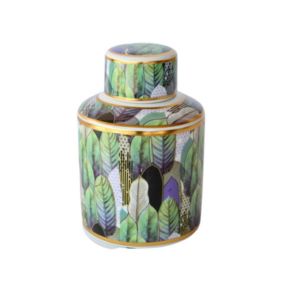 This stylish Mauve green jar with lid can be the ideal addition to your space. Measuring at 21x13cm, it can be the perfect size for your needs.  Delivery 5 - 7 working days