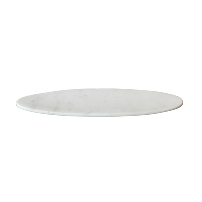 Add a sophisticated touch to your dinner table with this stylish marble thin oval board 37x10cm. Perfect for serving cheese and other dishes, this unique board will make any meal a special occasion. Its size of 37x10cm makes it just the right length for seating several people around and making it easy to reach and share your favorite foods.  Delivery 5 - 7 working days