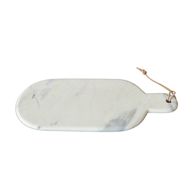 Ideal for entertaining and cheese cutting, this 43x18cm marble rounded board adds a touch of sophistication to any room.  Delivery 5 - 7 working days