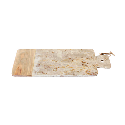 Leopard marble with wood 48X15cm creates the perfect atmosphere for dinner with family and friends. This stunning combination is the perfect addition to any interior, with its size of 48 x 15 cm.  Delivery 5 - 7 working days